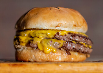 Burger, Cheese, Bacon, Doble, food