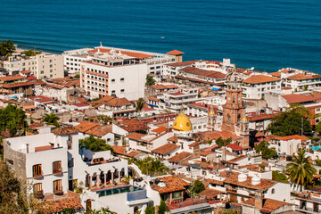 Skyline of Puerto Vallarta, Jalisco, Mexico.