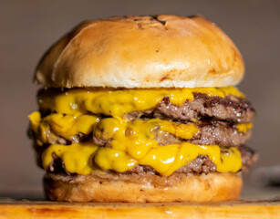 Cheese burger, triple.