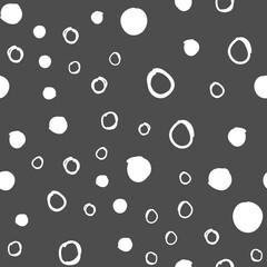 Random dots seamless pattern. Doodle circles texture background.