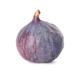Fresh ripe fig on white background