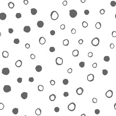 Random dots seamless pattern. Doodle circles texture background.