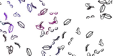 Light Multicolor vector template with businesswoman signs.