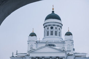 Helsinki Dom Kathedrale Kirche Winter Helsingin tuomiokirkko Dom zu Helsinki