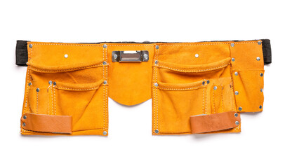 Tool belt on white background