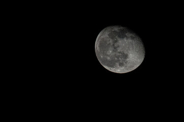 full moon over black