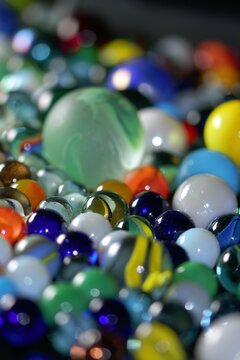 I see marbles lots of lovely colourful marbles - stock photo