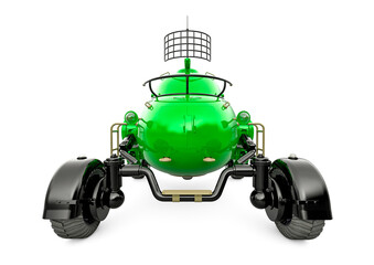 lunar roving vehicle on white background rear view