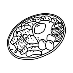 Obraz premium Labskaus Icon. Doodle Hand Drawn or Outline Icon Style