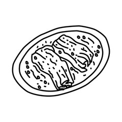 Maultaschen Icon. Doodle Hand Drawn or Outline Icon Style