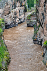 Fototapeta premium River in the canyon, Quehue, Canas Province, Peru