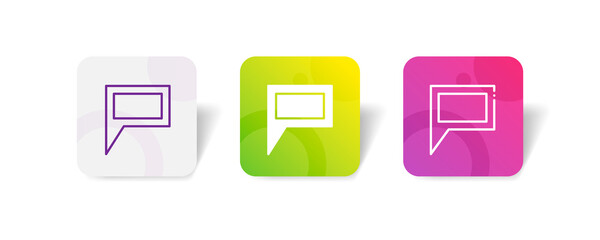 pin note comment message pixel perfect icon set bundle in line, solid, glyph, 3d gradient style