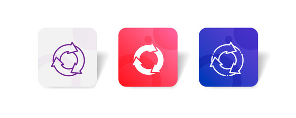 recycle pixel perfect icon set bundle in line, solid, glyph, 3d gradient style