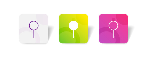 pin pointer location pixel perfect icon set bundle in line, solid, glyph, 3d gradient style