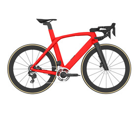 Red Road Bike Isolated