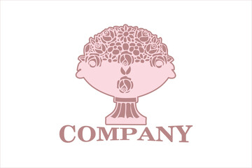 head silhouette with hairstyle