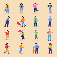 
Pack of Winter Characters Illustrations

