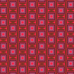 Vector ilustration of rectangular circle seamless pattren with red background.