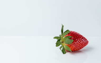 Fresh strawberries isolated on a white background