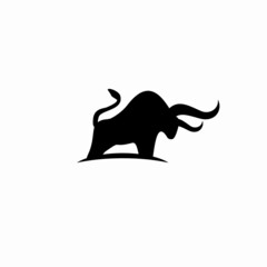 Silhouette Bull logo vector illustration design, creative and simple design,
can uses as logo and template for company.