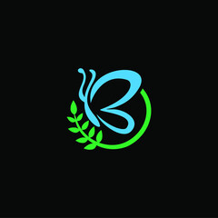 Beautiful Butterfly Logo Template Vector icon design