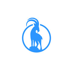 goat logo icon design vector