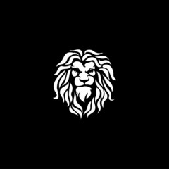 lion head logo vector template illustration design