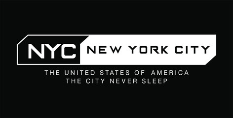 NYC  design typography vector design text illustration  sign  t shirt graphics  print.