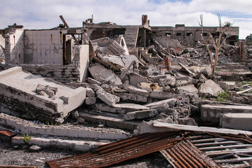 Edificio destruido. Argentina.