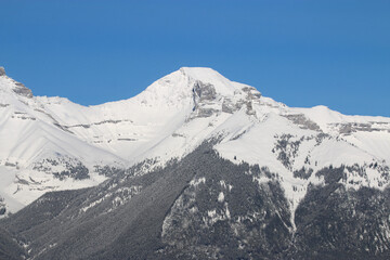 Fototapeta na wymiar Rocky Mountain range close up, Canada, Alberta