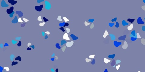 Light blue vector texture with memphis shapes.