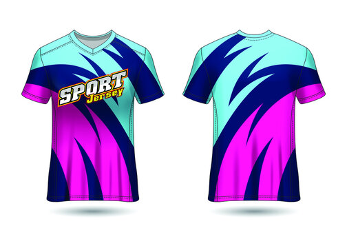 Sports Racing  Jersey Design Template for Team Uniforms Vector