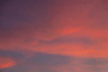Fototapeta na wymiar Beautiful sky and orange cloud in twilight time. Vivid sky after sunset
