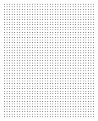 Grid paper. Dotted grid on white background. Abstract dotted transparent illustration with dots. White geometric pattern for school, copybooks, notebooks, diary, notes, banners, print, books.