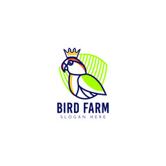 Illustrations of bird logo design concept.