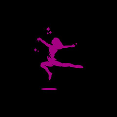 Fototapeta na wymiar ballet dancer silhouette inspirational design