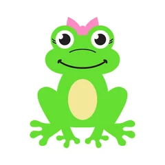 Fotobehang Vector Female Frog Flat Illustration © siridhata