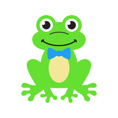 Vector Male Frog Flat Illustration