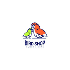 Illustrations of bird logo design concept.