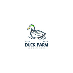 illustration of duck logo design concept