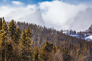 Winter Landscape In The Rocky Mountains
