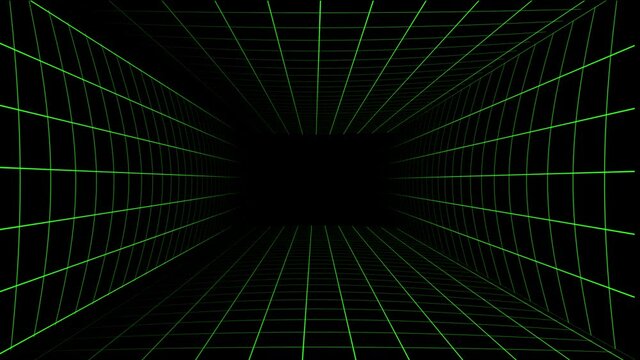 An animation of grid effect and 5G connected  word with neon saber effect. High speed internet is a need in modern wall.