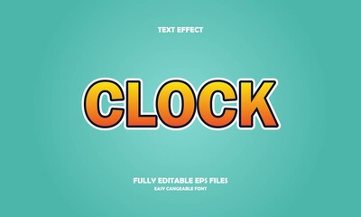 clock style editable text effect