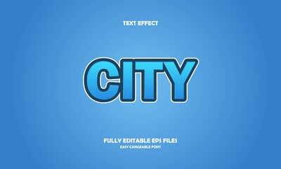 city style editable text effect