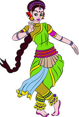 Bharathanatiyam the Indian classical dance form. South India.