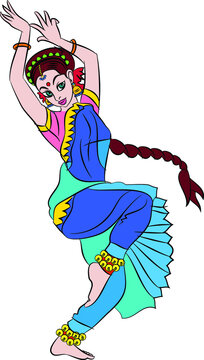 Bharathanatiyam the Indian classical dance form. South India.