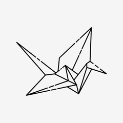 origami paper art icon, vector illustration.