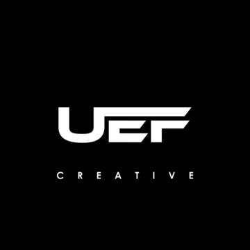 UEF Letter Initial Logo Design Template Vector Illustration