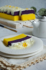 slice of cake in a white plate 