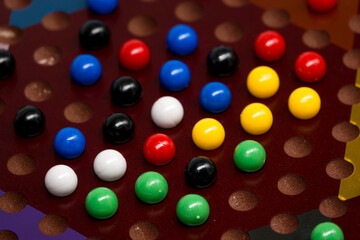Chinese checkers board detail, Chinese checkers concept
